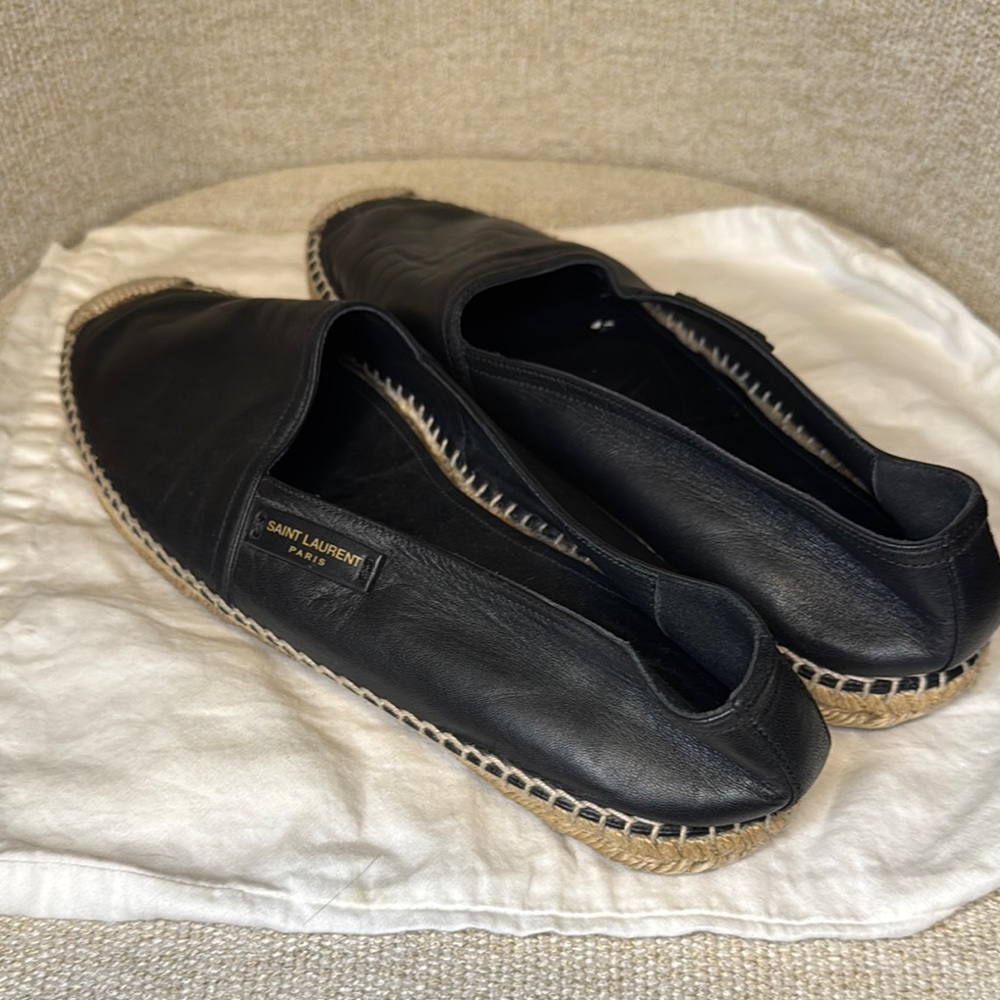 Saint Laurent Black Leather Loafers - Picture 7 of 9